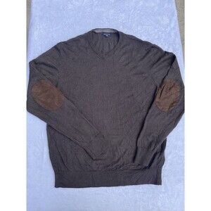 El Corte Inglés LLOYD’S Wool Elbow Patch V-neck Sweater XXL